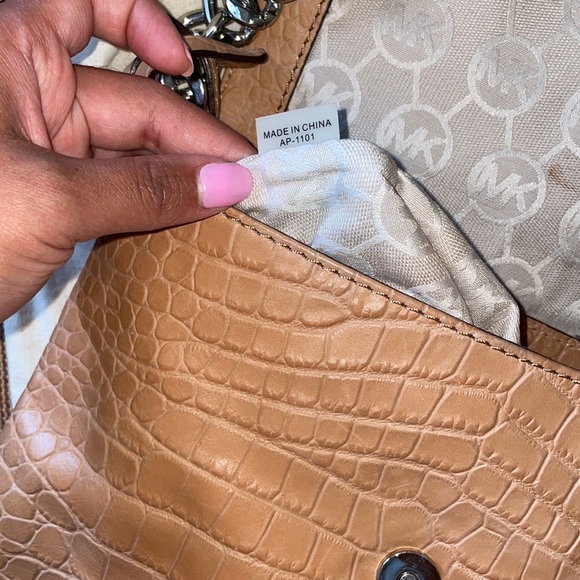 michael kors crocodile leather crocodile leather shoulder purse - Picture 6 of 14